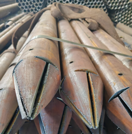 廊坊出尖打孔加工无缝注浆钢花管注浆管厂家